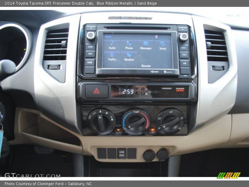 Blue Ribbon Metallic / Sand Beige 2014 Toyota Tacoma SR5 Prerunner Double Cab