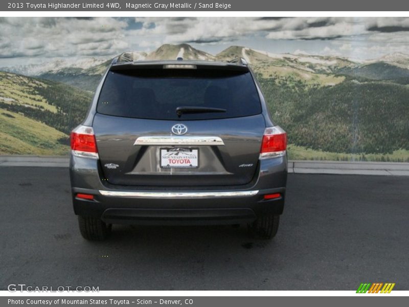 Magnetic Gray Metallic / Sand Beige 2013 Toyota Highlander Limited 4WD