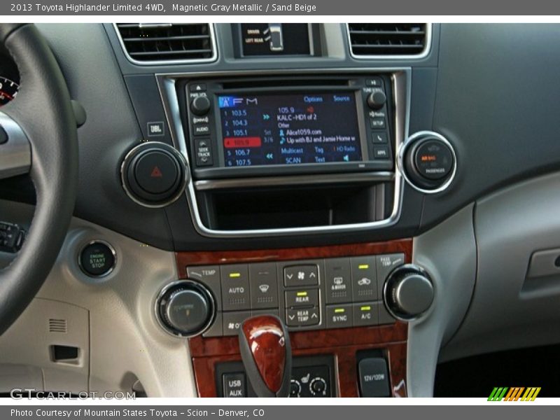 Magnetic Gray Metallic / Sand Beige 2013 Toyota Highlander Limited 4WD
