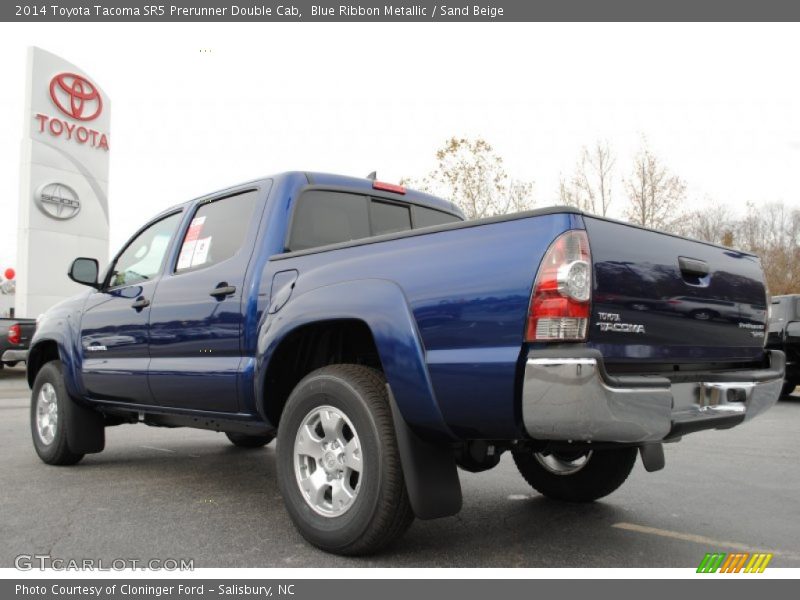 Blue Ribbon Metallic / Sand Beige 2014 Toyota Tacoma SR5 Prerunner Double Cab