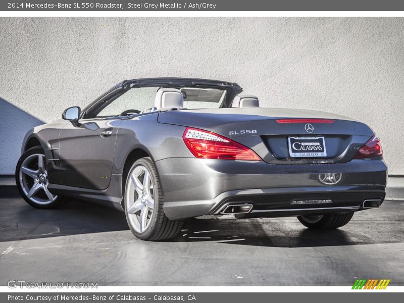 Steel Grey Metallic / Ash/Grey 2014 Mercedes-Benz SL 550 Roadster