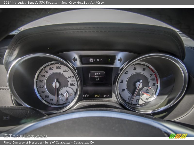 Steel Grey Metallic / Ash/Grey 2014 Mercedes-Benz SL 550 Roadster