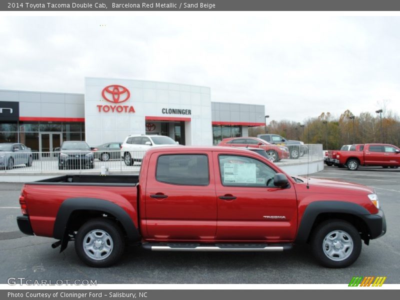 Barcelona Red Metallic / Sand Beige 2014 Toyota Tacoma Double Cab