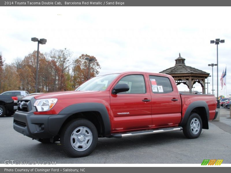 Barcelona Red Metallic / Sand Beige 2014 Toyota Tacoma Double Cab