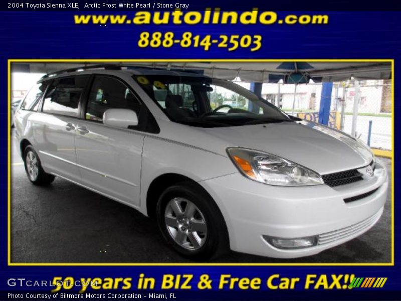 Arctic Frost White Pearl / Stone Gray 2004 Toyota Sienna XLE