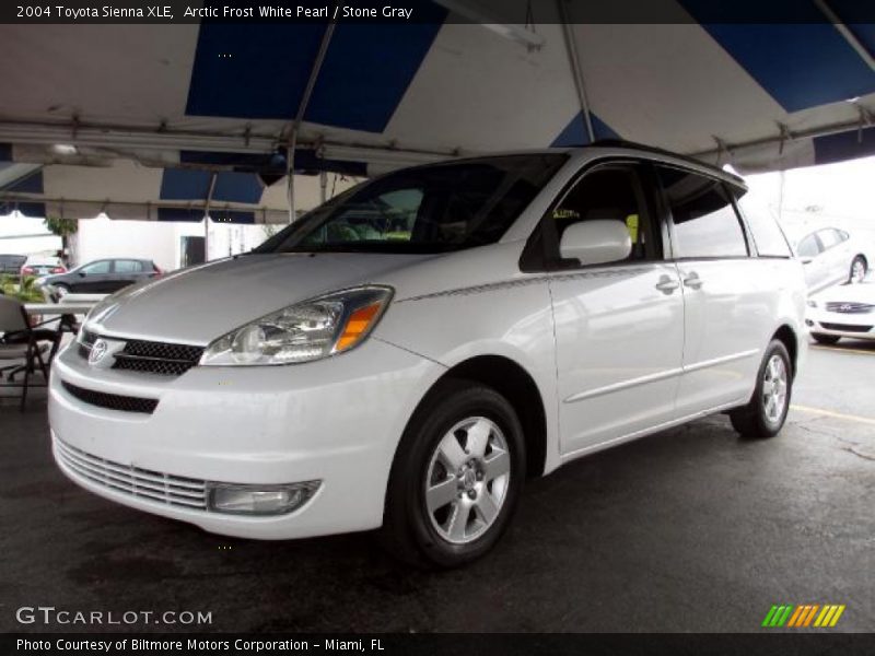 Arctic Frost White Pearl / Stone Gray 2004 Toyota Sienna XLE