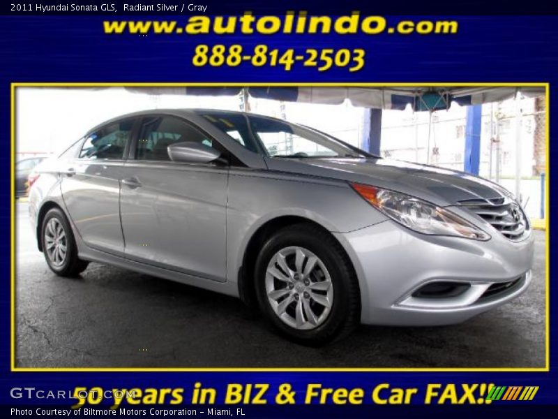 Radiant Silver / Gray 2011 Hyundai Sonata GLS