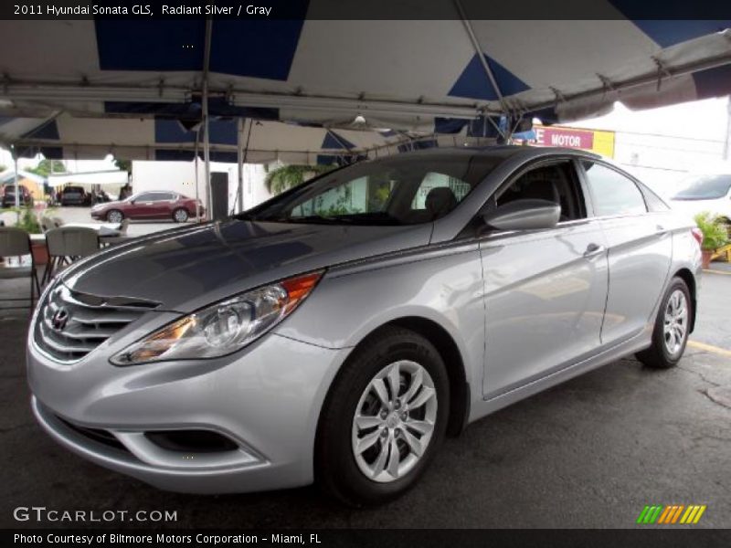 Radiant Silver / Gray 2011 Hyundai Sonata GLS