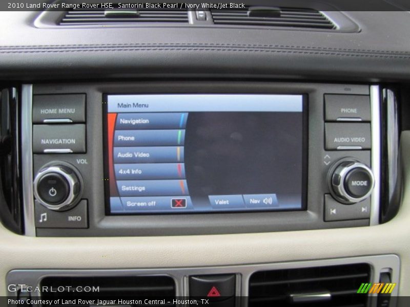 Santorini Black Pearl / Ivory White/Jet Black 2010 Land Rover Range Rover HSE