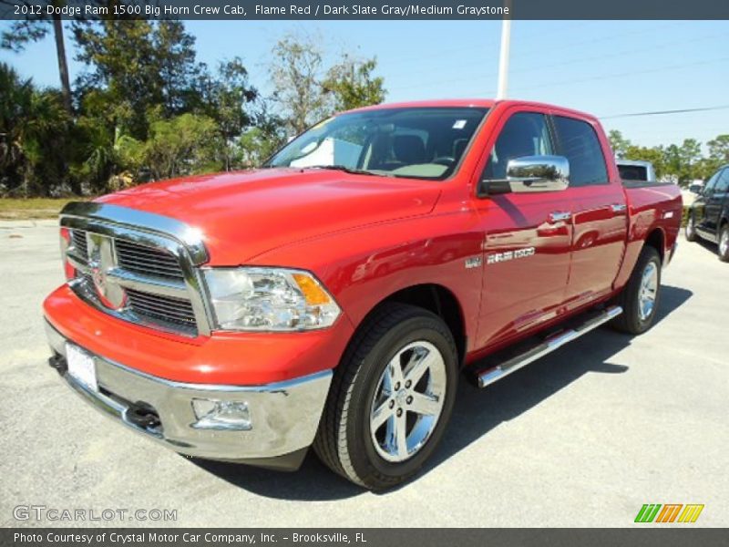 Flame Red / Dark Slate Gray/Medium Graystone 2012 Dodge Ram 1500 Big Horn Crew Cab