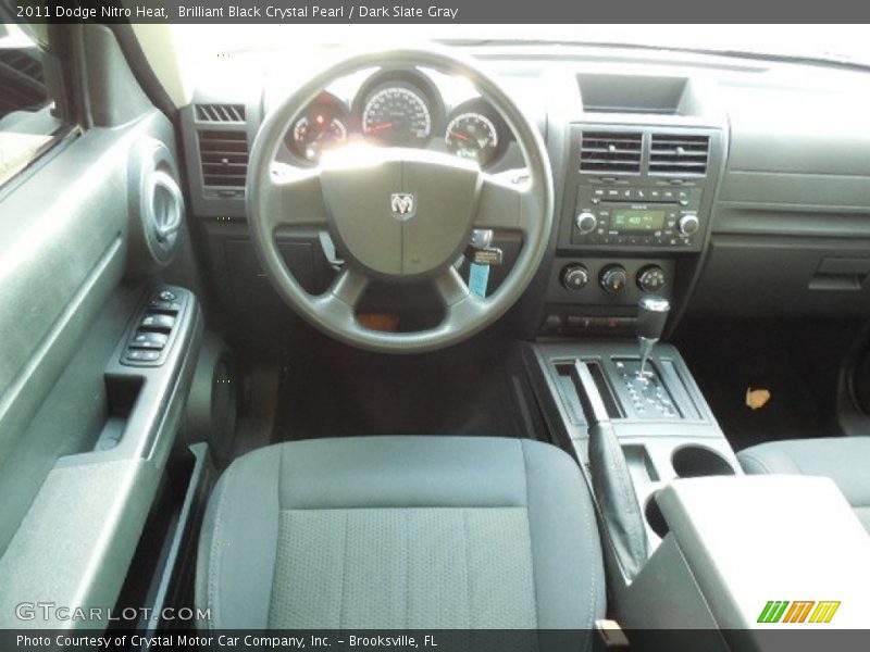 Brilliant Black Crystal Pearl / Dark Slate Gray 2011 Dodge Nitro Heat