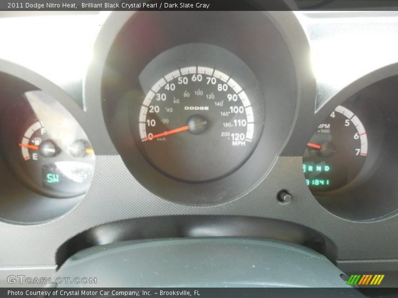 Brilliant Black Crystal Pearl / Dark Slate Gray 2011 Dodge Nitro Heat