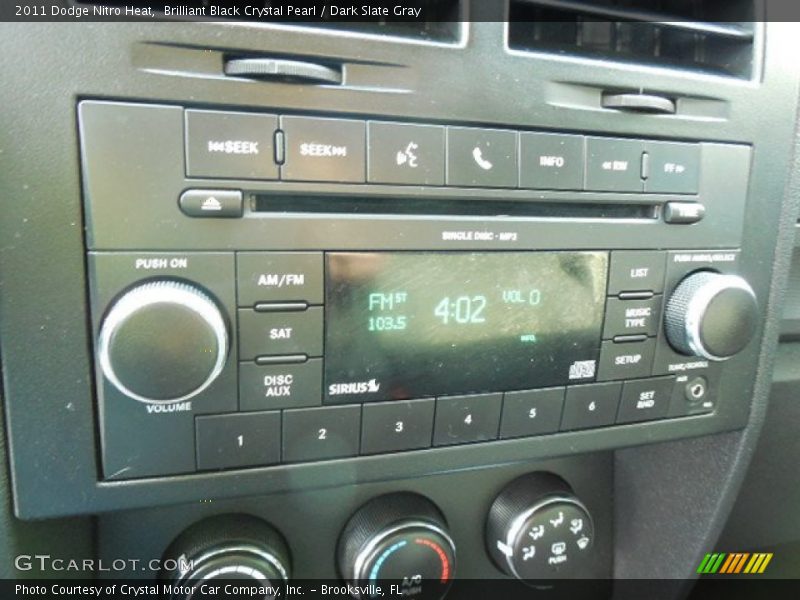 Brilliant Black Crystal Pearl / Dark Slate Gray 2011 Dodge Nitro Heat
