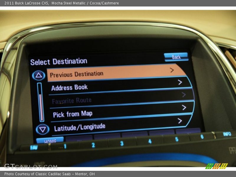 Mocha Steel Metallic / Cocoa/Cashmere 2011 Buick LaCrosse CXS