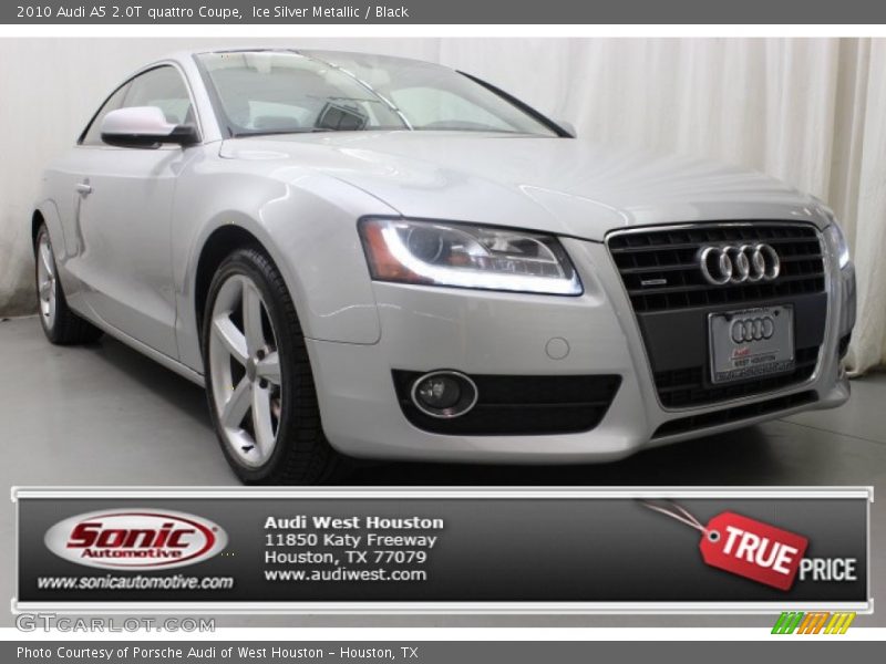 Ice Silver Metallic / Black 2010 Audi A5 2.0T quattro Coupe