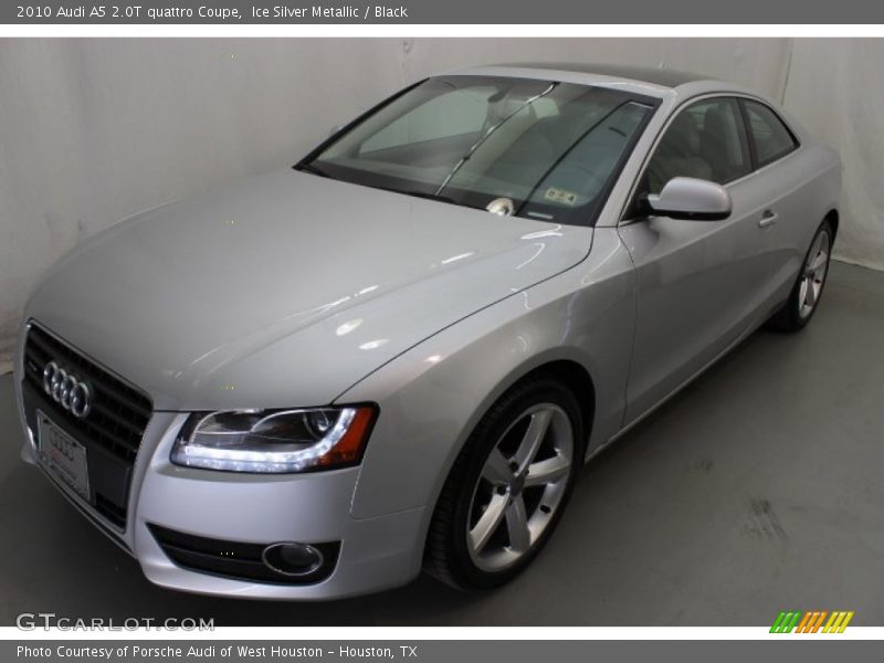 Ice Silver Metallic / Black 2010 Audi A5 2.0T quattro Coupe