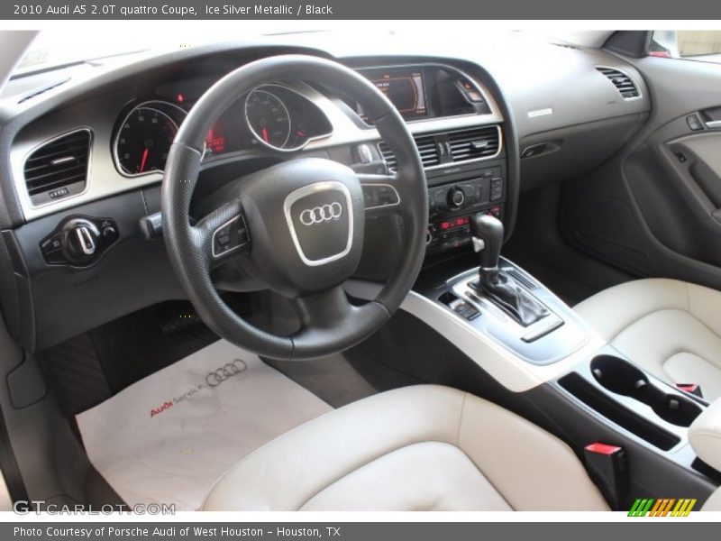 Ice Silver Metallic / Black 2010 Audi A5 2.0T quattro Coupe
