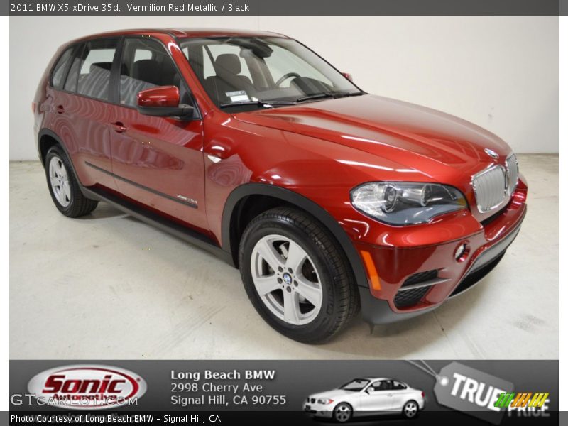 Vermilion Red Metallic / Black 2011 BMW X5 xDrive 35d