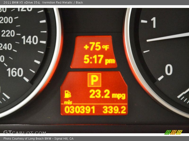 Vermilion Red Metallic / Black 2011 BMW X5 xDrive 35d