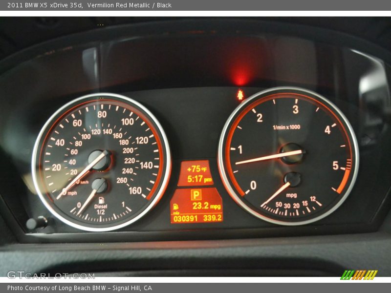 Vermilion Red Metallic / Black 2011 BMW X5 xDrive 35d