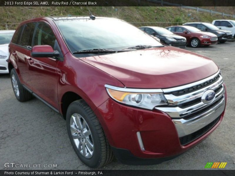 Ruby Red / Charcoal Black 2013 Ford Edge SEL AWD