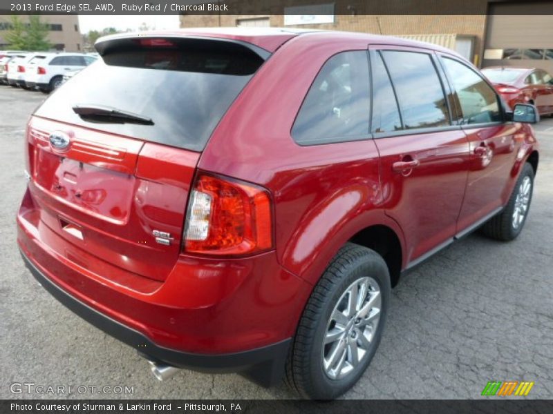 Ruby Red / Charcoal Black 2013 Ford Edge SEL AWD