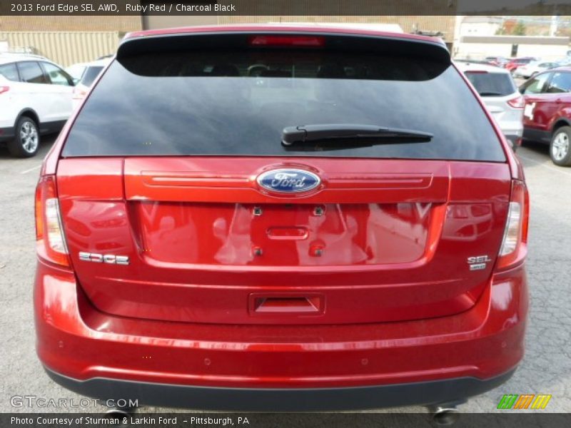 Ruby Red / Charcoal Black 2013 Ford Edge SEL AWD