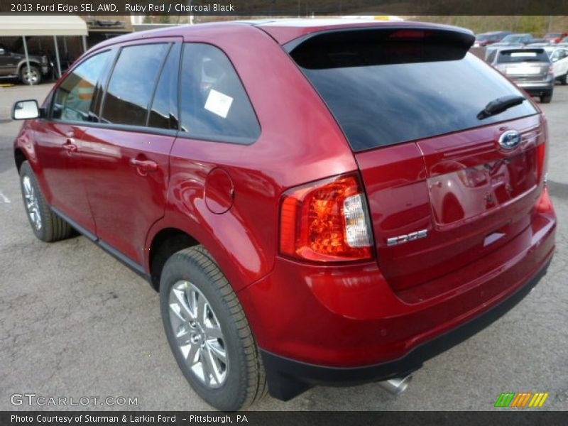 Ruby Red / Charcoal Black 2013 Ford Edge SEL AWD