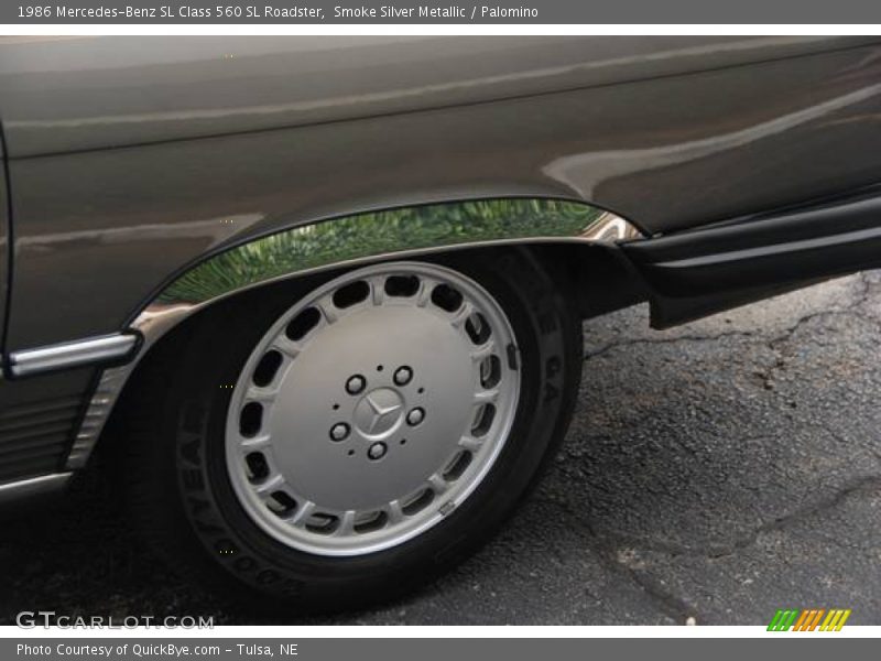 Smoke Silver Metallic / Palomino 1986 Mercedes-Benz SL Class 560 SL Roadster