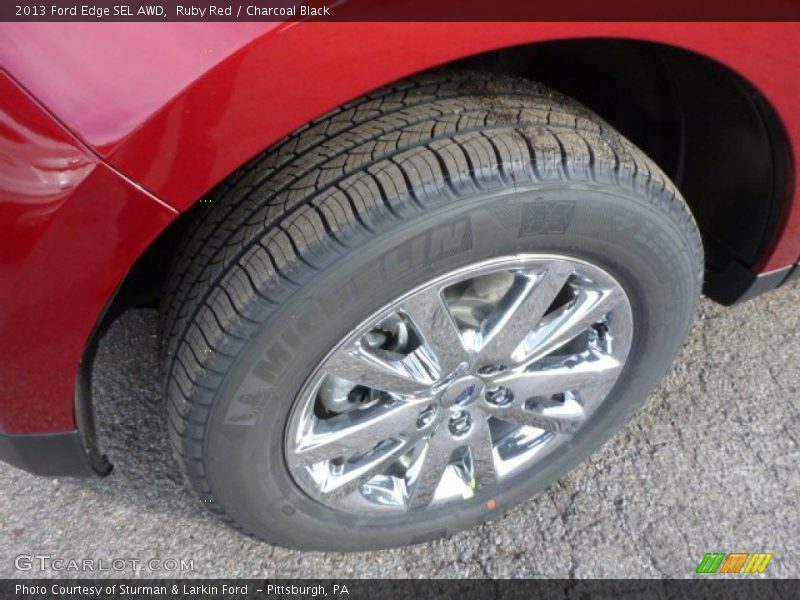 Ruby Red / Charcoal Black 2013 Ford Edge SEL AWD