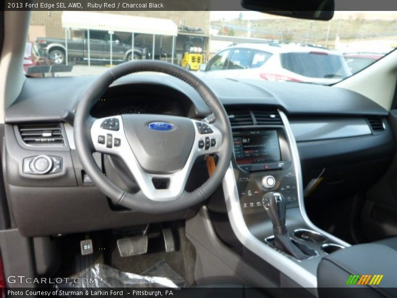 Ruby Red / Charcoal Black 2013 Ford Edge SEL AWD