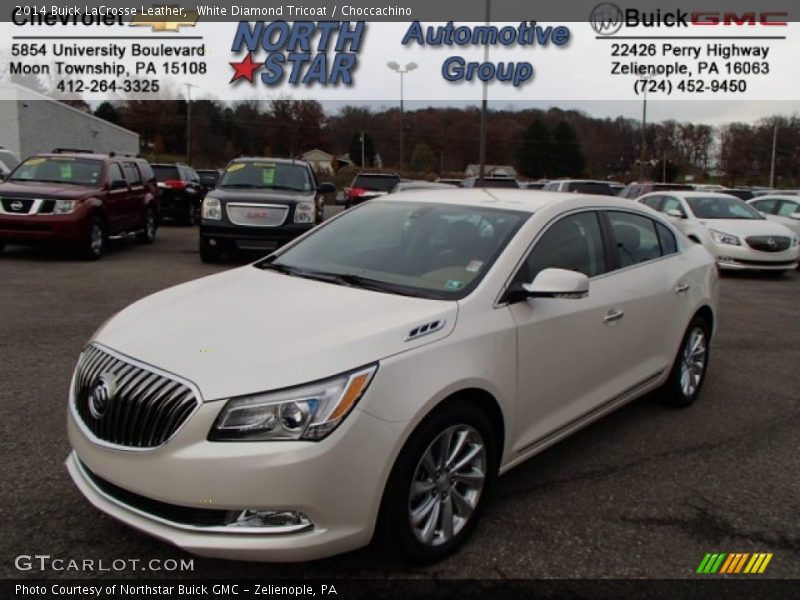 White Diamond Tricoat / Choccachino 2014 Buick LaCrosse Leather
