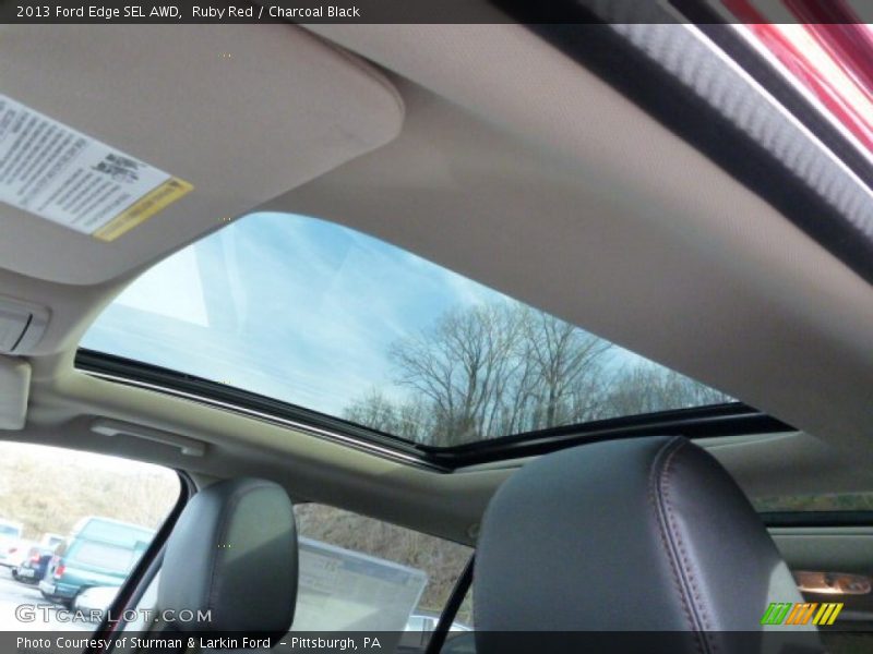 Ruby Red / Charcoal Black 2013 Ford Edge SEL AWD