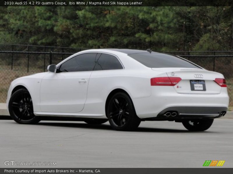 Ibis White / Magma Red Silk Nappa Leather 2010 Audi S5 4.2 FSI quattro Coupe