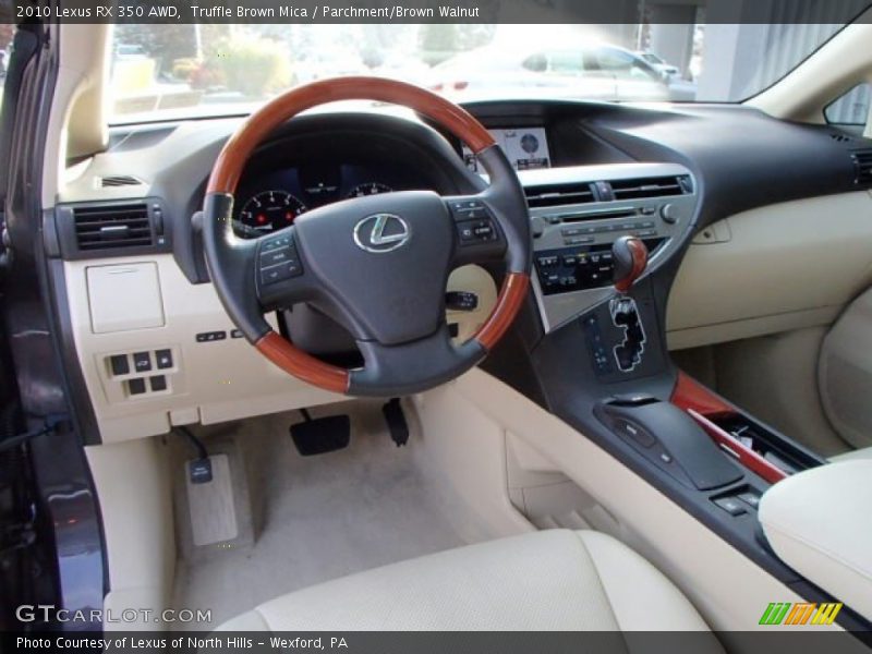Truffle Brown Mica / Parchment/Brown Walnut 2010 Lexus RX 350 AWD