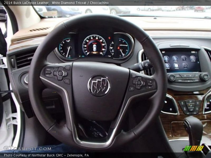 White Diamond Tricoat / Choccachino 2014 Buick LaCrosse Leather