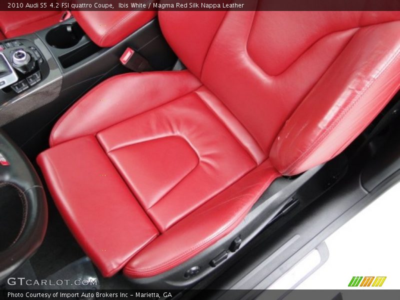 Ibis White / Magma Red Silk Nappa Leather 2010 Audi S5 4.2 FSI quattro Coupe
