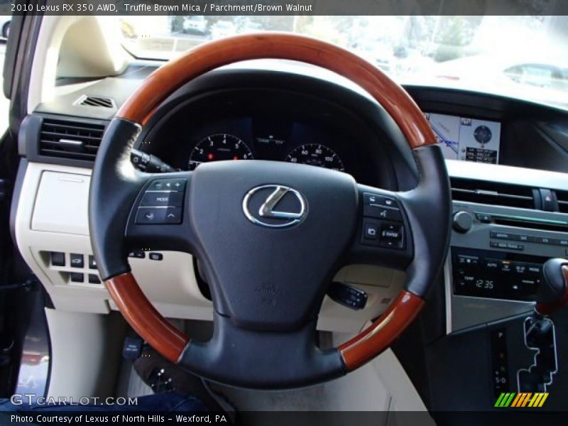 Truffle Brown Mica / Parchment/Brown Walnut 2010 Lexus RX 350 AWD