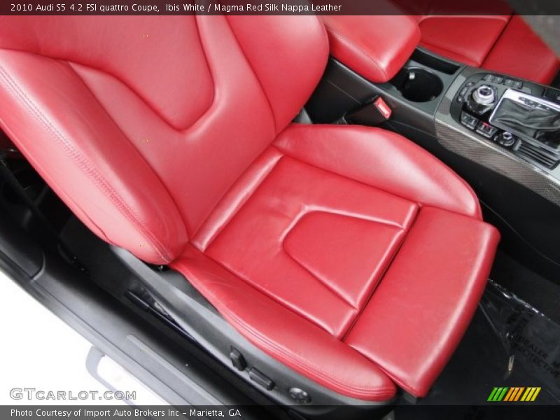 Ibis White / Magma Red Silk Nappa Leather 2010 Audi S5 4.2 FSI quattro Coupe