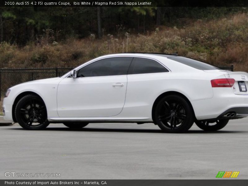 Ibis White / Magma Red Silk Nappa Leather 2010 Audi S5 4.2 FSI quattro Coupe