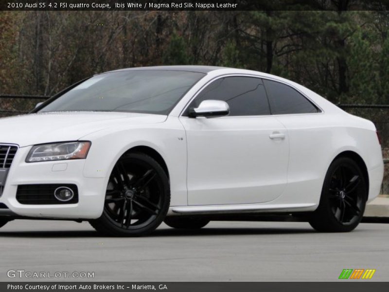 Ibis White / Magma Red Silk Nappa Leather 2010 Audi S5 4.2 FSI quattro Coupe