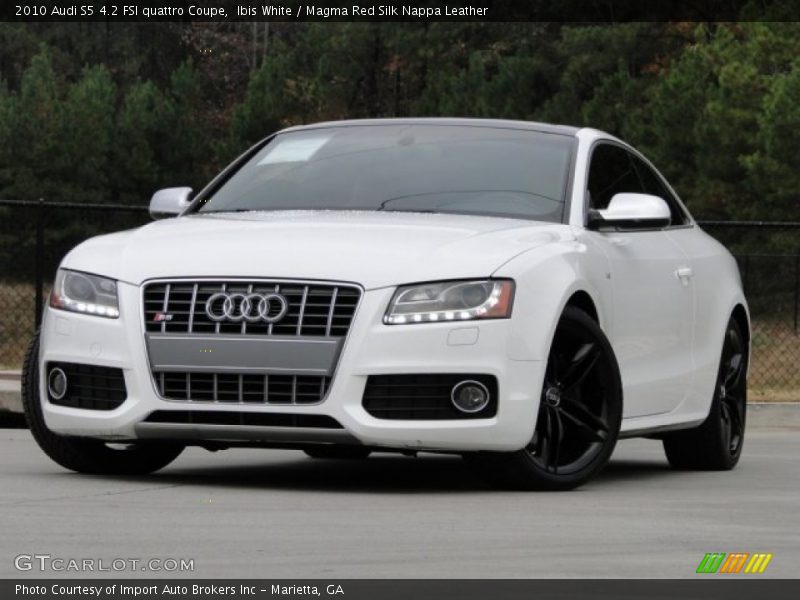 Ibis White / Magma Red Silk Nappa Leather 2010 Audi S5 4.2 FSI quattro Coupe