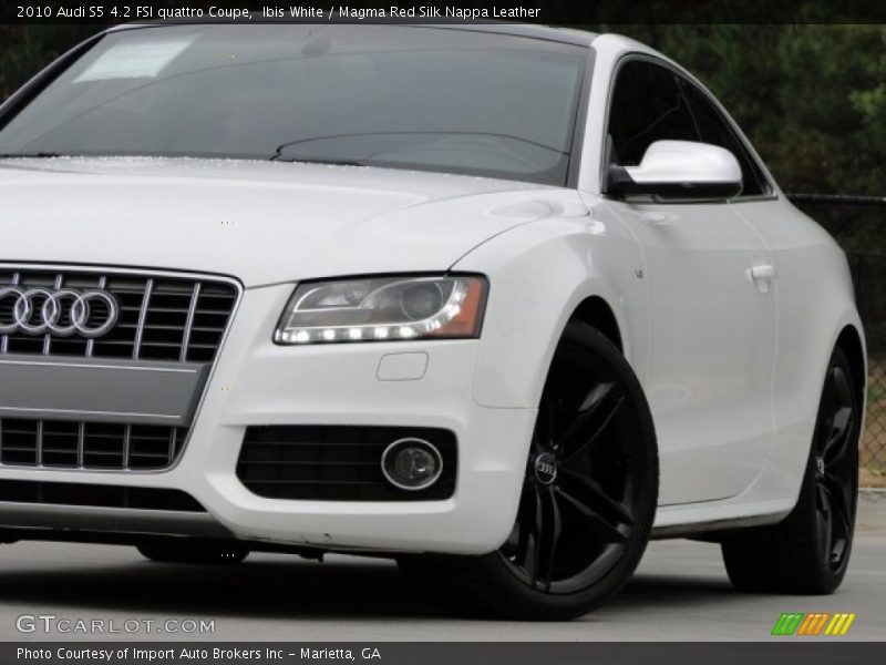Ibis White / Magma Red Silk Nappa Leather 2010 Audi S5 4.2 FSI quattro Coupe