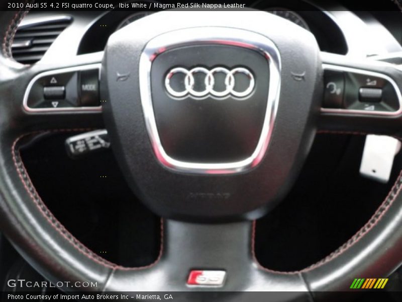 Ibis White / Magma Red Silk Nappa Leather 2010 Audi S5 4.2 FSI quattro Coupe