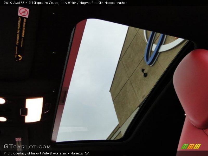 Ibis White / Magma Red Silk Nappa Leather 2010 Audi S5 4.2 FSI quattro Coupe