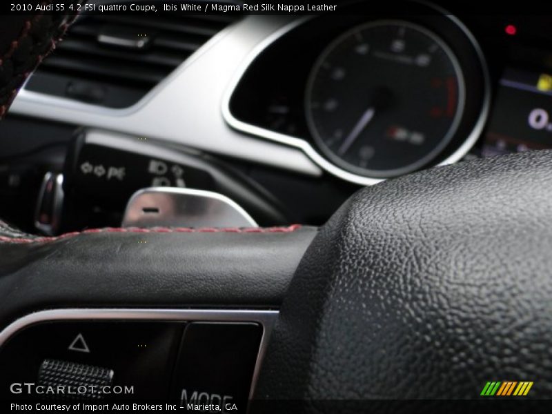 Ibis White / Magma Red Silk Nappa Leather 2010 Audi S5 4.2 FSI quattro Coupe
