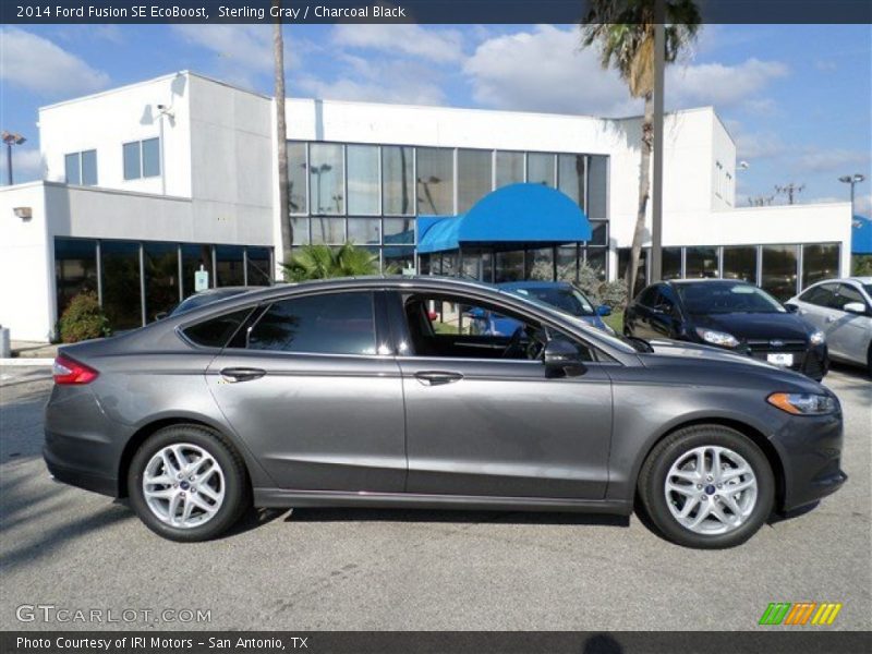 Sterling Gray / Charcoal Black 2014 Ford Fusion SE EcoBoost