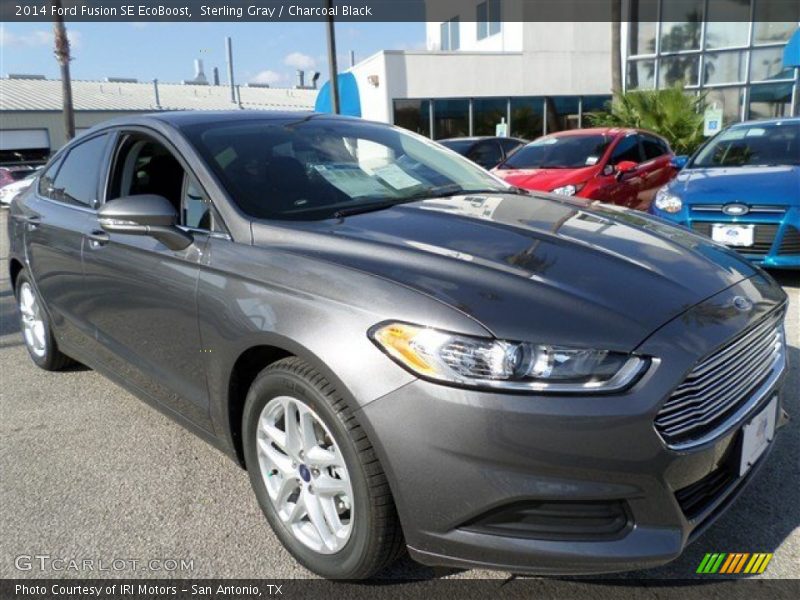 Sterling Gray / Charcoal Black 2014 Ford Fusion SE EcoBoost
