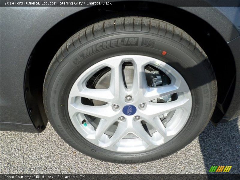 Sterling Gray / Charcoal Black 2014 Ford Fusion SE EcoBoost