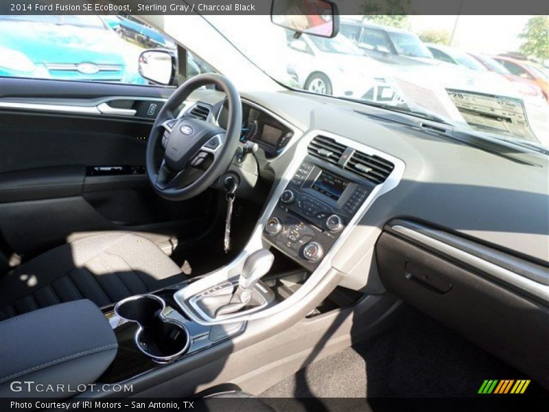 Sterling Gray / Charcoal Black 2014 Ford Fusion SE EcoBoost